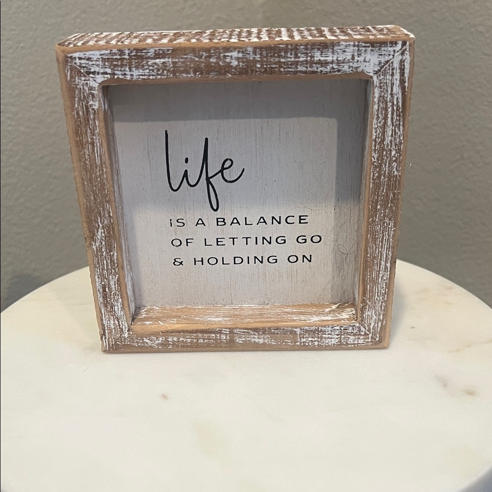 Adams Brown and White Life Quote Frame